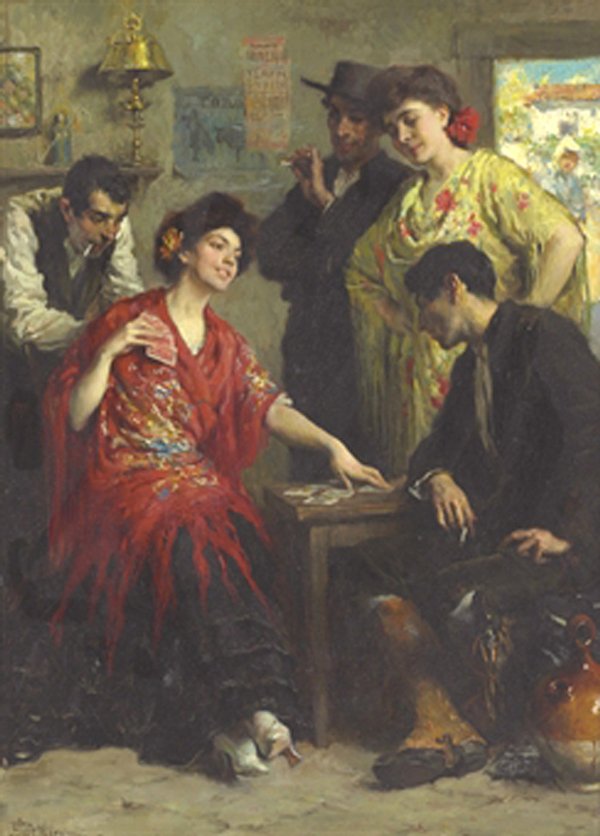 Francis Luis Mora The Card Players